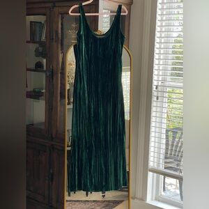 Enza Costa Velvet Tank Dress in Malachite Green New Sz Small (1)